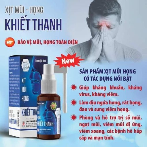 [date t6/2026] Xịt mũi họng KHIẾT THANH giúp thông thoáng mũi họng