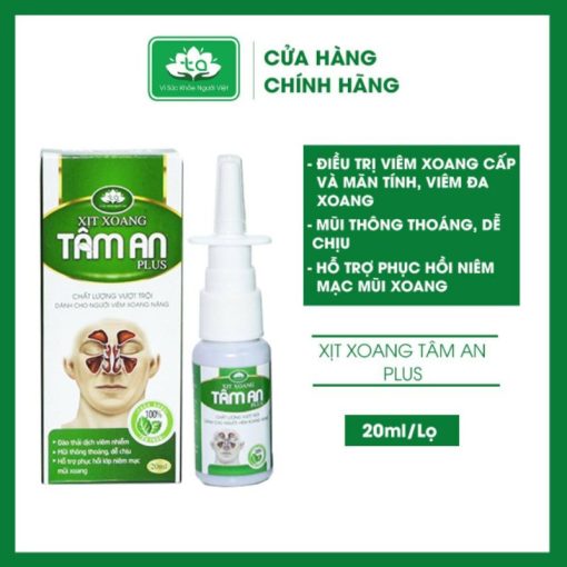 [SẢN PHẨM CHÍNH HÃNG] XỊT XOANG CAO CẤP TÂM AN VIÊM XOANG