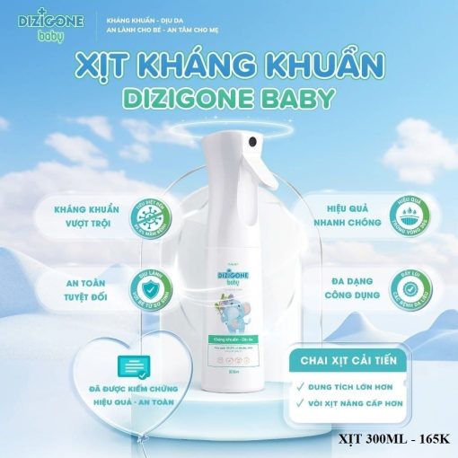 Xịt kháng khuẩn DIZIGONE spray cho bé  - Kháng khuẩn dịu nhẹ