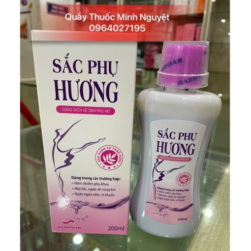 Dung dịch vệ sinh phụ nữ Sắc Phụ Hương giảm ngứa ngăn ngừa nấm và vi khuẩn (200 ml)