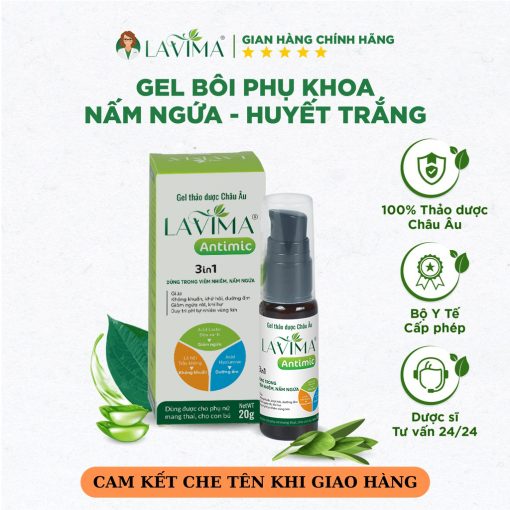 Gel Bôi Phụ khoa Thảo dược Châu Âu LAVIMA 20g - Ngăn ngừa Huyết trắng