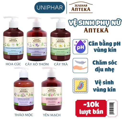 Dung dịch vệ sinh Zelenaya Apteka Gel - Vệ sinh vùng kín phụ nữ