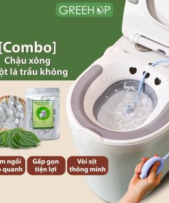 [Combo] Chậu xông vùng kín + Bột lá trầu không nguyên chất 100%