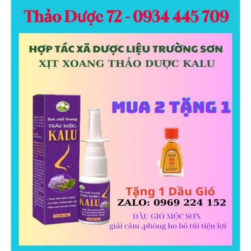 [Combo Mua 2 Tặng1]Xịt Xoang KaLu-100 % từ thảo dược thiên niên