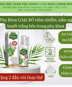 Dung dịch xịt phụ khoa Thảo Mộc Xanh khi bị nấm