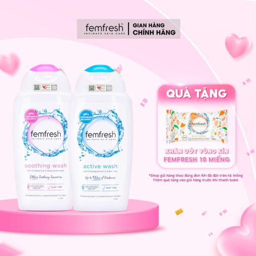 [COMBO DÀNH CHO NAM VÀ NỮ] Mua 2 Dung Dịch Vệ Sinh Chăm Sóc Vùng Kín Sạch Thơm Femfresh TẶNG Kèm Quà Tặng Siêu Xinh