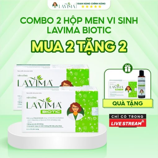 [MUA 2 TẶNG 2] 02 Hộp viên uống Lavima Biotic 20v TẶNG 1 Hộp viên uống 20V và 01 Gel rửa Lavima 88g