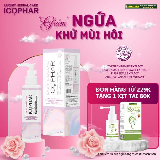 [DATE 2027] Dung dịch vệ sinh phụ nữ LUXURY HERBAL CARE ICOPHAR - Đánh bay viêm nhiễm