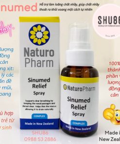 [SHU86] Naturo Pharm Sinumed Relief Spray - Xịt vi lượng đồng căn hỗ trợ mũi