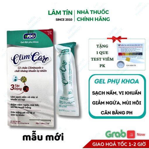 ✅(Chính Hãng) Gel Đặt ClimCare HAGO Làm Sạch Tạo độ PH Phòng Nấm Ngứa Cho Cô Bé Hộp 7 Tube 5ml