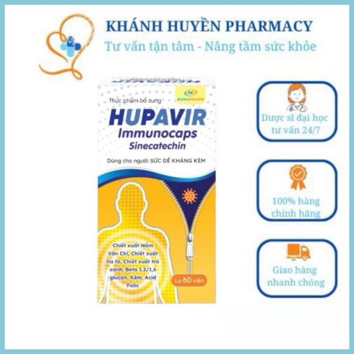 {Che tên} Viên uống Hupavir Immunocaps tăng đề kháng