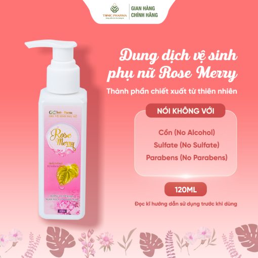 Dung Dịch Vệ Sinh Phụ Nữ Rose Merry Hỗ Trợ Dưỡng Ẩm