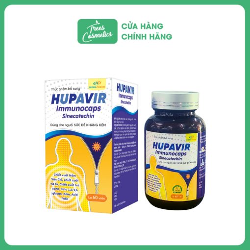 Viên uống Hupavir Immunocaps Sinecatechin tăng đề kháng hỗ trợ tăng đào thải hpv