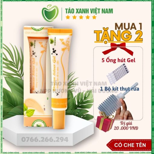 Gel phụ khoa nano bạc   WOMAN SILVER GEL  Dung dịch vệ sinh phụ nữ Nano bạc TÁO XANH VIỆT NAM