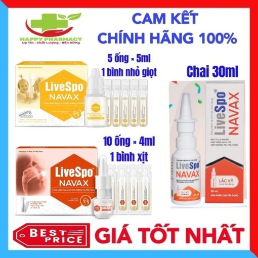 [Hỏa Tốc HCM] Xịt Mũi Livespo Navax - Nước Muối Sinh Lý LiveSpo NAVAX Giúp Giảm Nguy Cơ Viêm Đường Tai