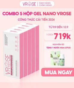 Gel phụ khoa nano Vrose làm sạch combo 5 hộp (15 ống)