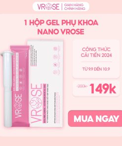 Gel vệ sinh phụ nữ giảm viêm nhiễm Nano Vrose 1 hộp 3 ống 15g