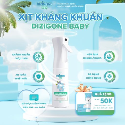 Xịt kháng khuẩn DIZIGONE Baby 300ml - Kháng khuẩn