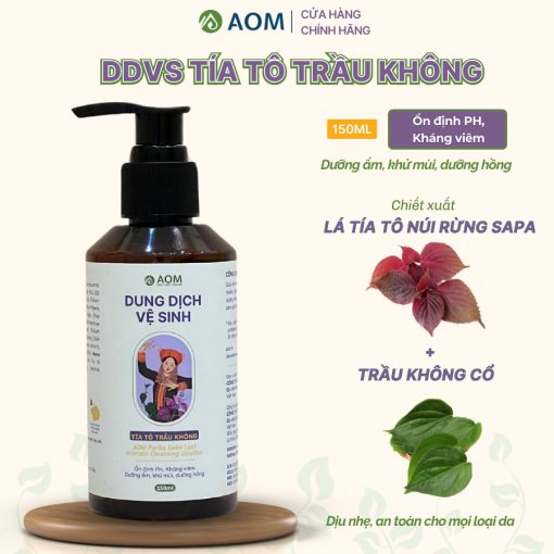 Dung Dịch Vệ Sinh Tía Tô Trầu Không A OM Natural Giảm Mùi Vùng Kín