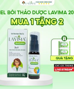 [MUA 1 TẶNG 2] Gel Bôi Thảo Dược Lavima 20g TĂNG 2 Khăn Ướt Lavima Protect 4.0 Gói 10 Tờ