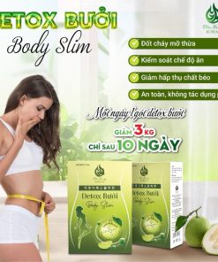 Combo 3 hộp trà giảm cân detox bưởi Body Slim chính hãng an toàn nhanh hiệu quả thơm ngon dễ uống